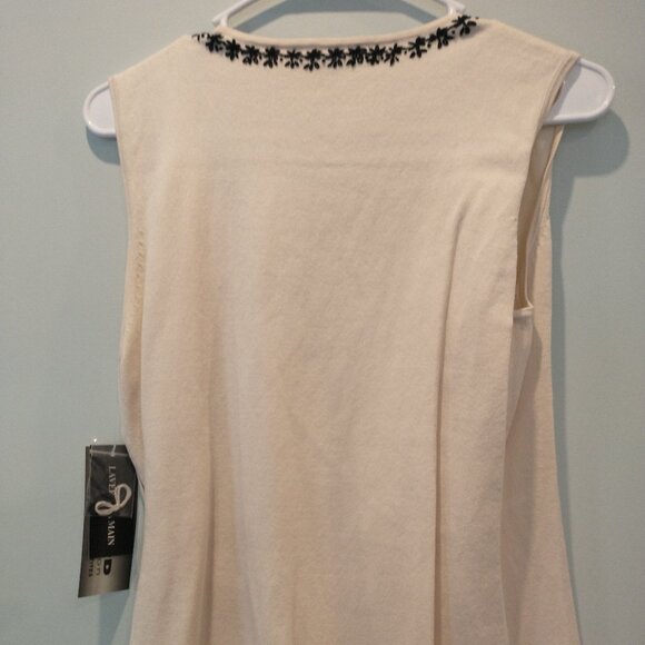 NWT Peter Nygard Wrap Front Silk Sweater Vest - Picture 3 of 4